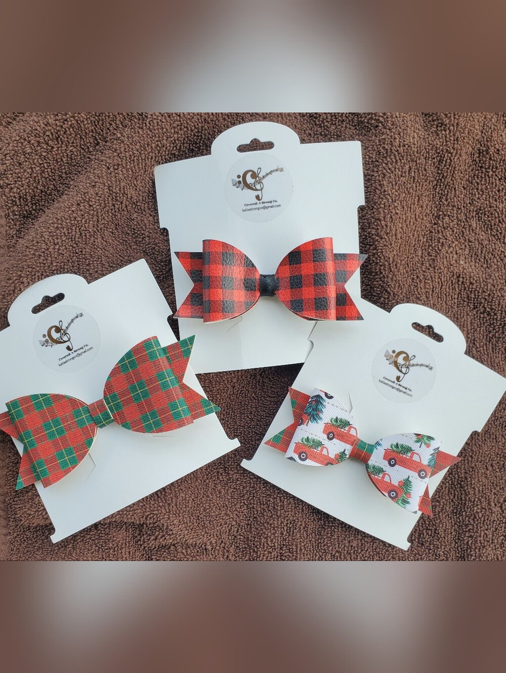 Holiday Bow Clip Set Christmas